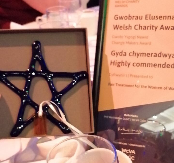 Highly Commended at the Welsh Charity Awards!